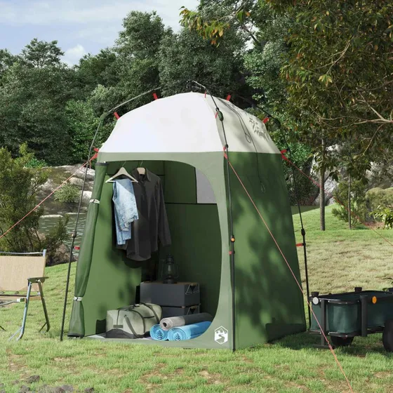 Brusetelt med opbevaring Grøn 160x160x227 cm - Stålramme