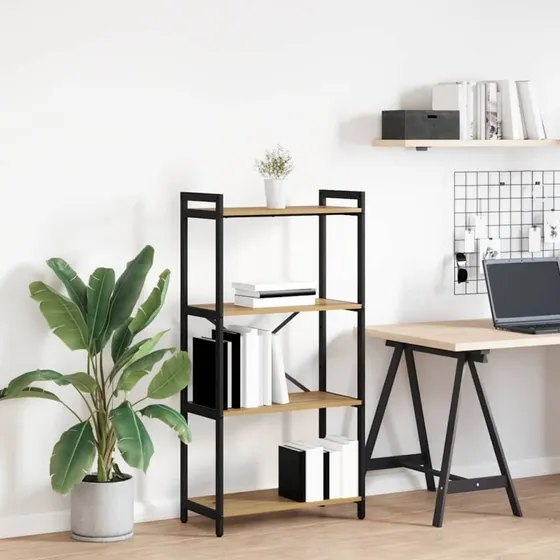 Bogreol Artisan i egetræ-look 40x30x85 cm