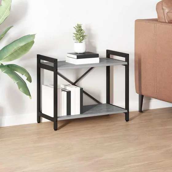 Bogreol Grå Sonoma-eg 60x30x50 cm - Konstrueret træ