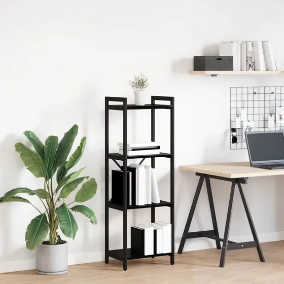 Bogreol i sort eg 40x30x85 cm – industrielt design