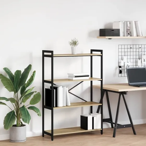 Bogreol Sonoma eg 80x30x120 cm – industrielt design