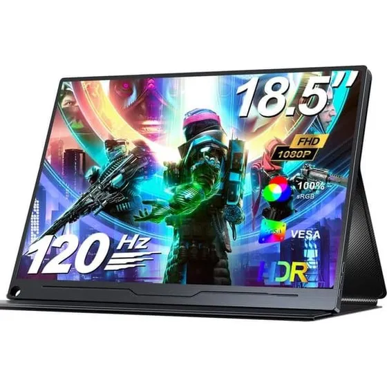 UPERFECT 18,5" Bærbar Skærm 1080P FHD IPS 120Hz USB-C/HDMI