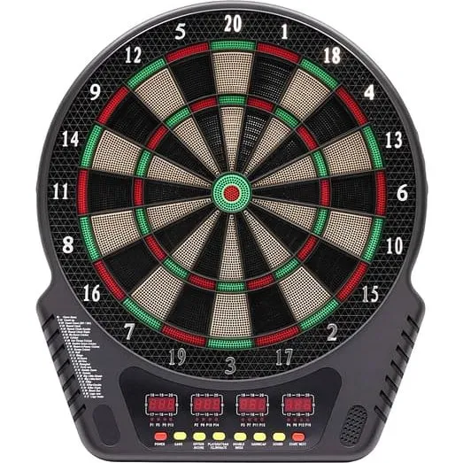 Elektronisk Dartskive 44x50,5 cm med automatisk pointtælling - Sort