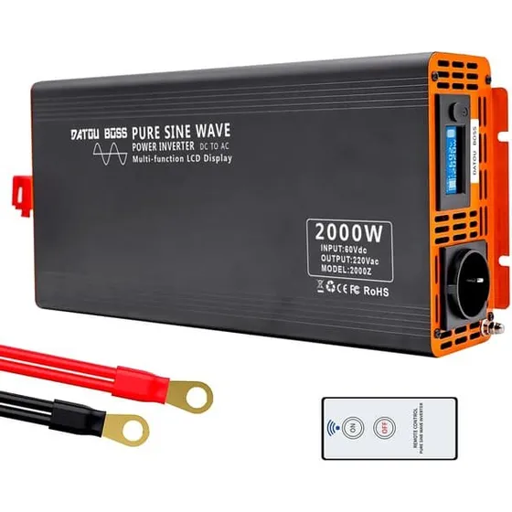Ren sinus inverter 2000W - DC 36V til AC 220V - Orange