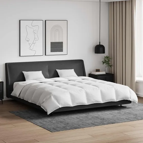 Dynebetræk sæt 3 dele – hvidt, blødt dunfjer-look