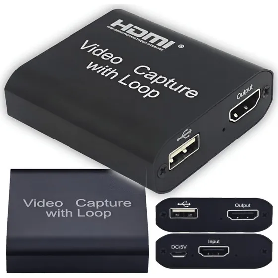 HDMI til USB Video Capture Card med HDMI-udgang