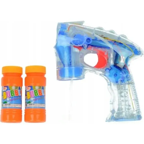 Sæbeboblepistol med lys og 2x sæbevæske