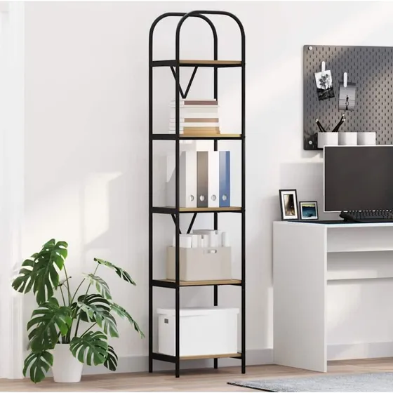 Bogreol Artisan i egetræ 40x30x183 cm