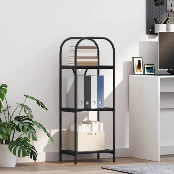 Bogreol i sort eg 40x30x109 cm – konstrueret træ