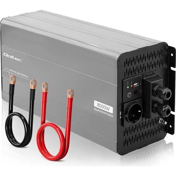 Qoltec Spændingsomformer Pure Sine Wave 12V til 230V 4000/8000W