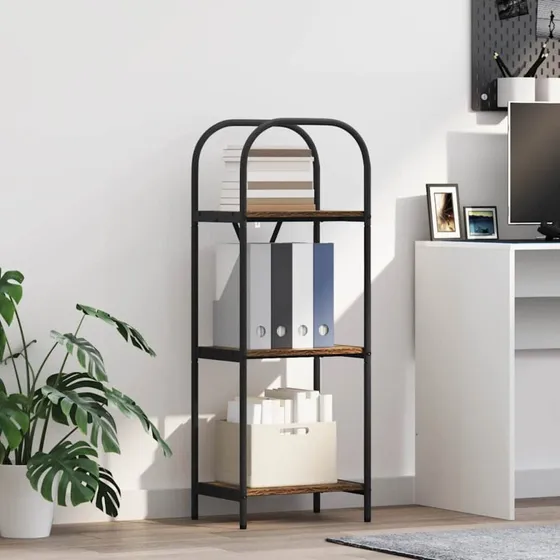 Bogreol Røget Eg 40x30x109 cm – Konstrueret træ