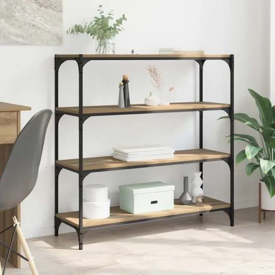 Artisan Bogskab i Egetræ og Jern 100x33x100 cm