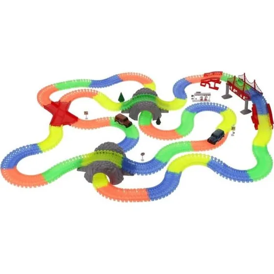 Magic Track Glødende racerbane med 528 dele og 2 biler