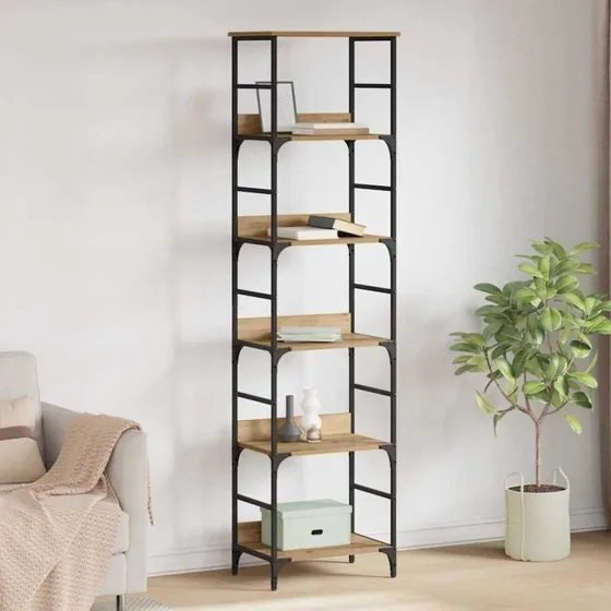 Bogreol Artisan i egetræ 50x33x188,5 cm