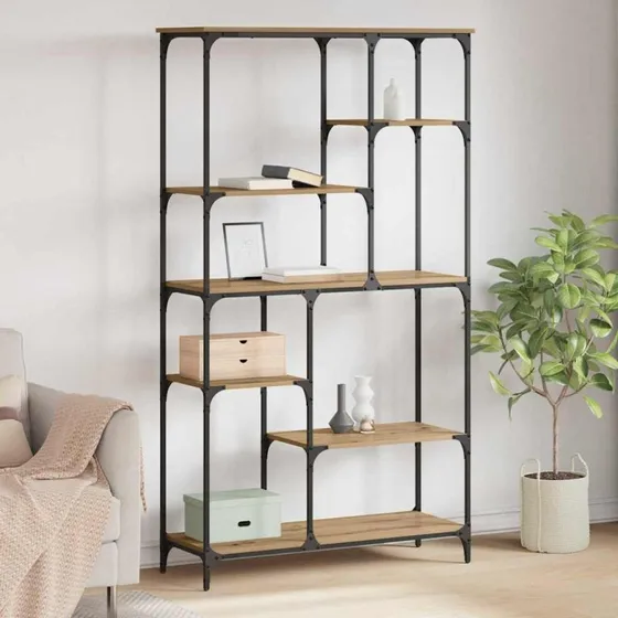 Artisan bogreol i egetræ 99×35,5×176 cm