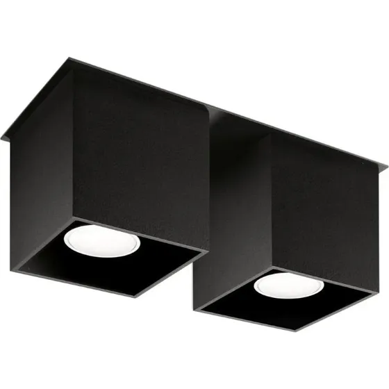 QUAD 2 Loftslampe - Sort - Aluminium