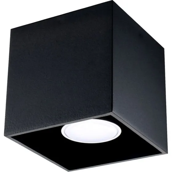 QUAD 1 Loftslampe - Sort - 10x10 cm - Aluminium