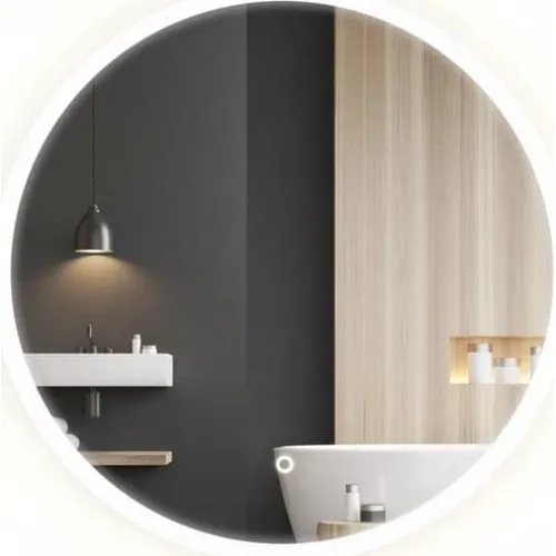 REA Lustro Rundt LED-spejl 80x80 cm - Hvid