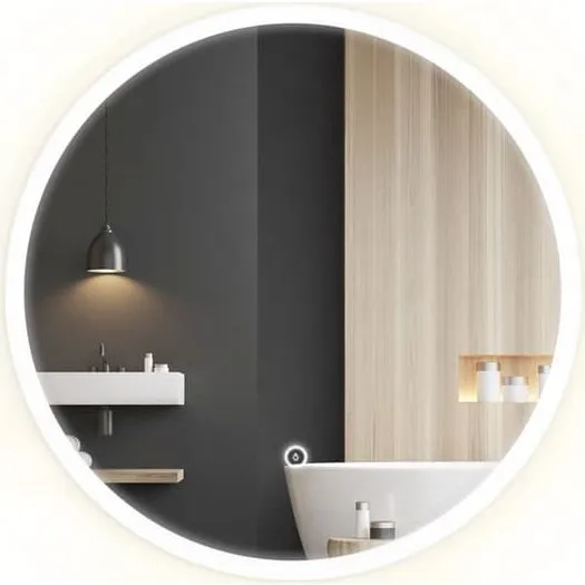 REA Lustro LED-spejl 60x60 cm - Hvid