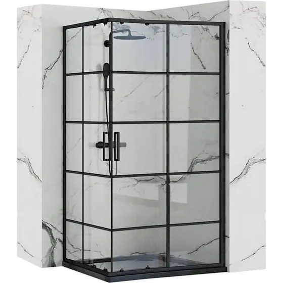 REA Brusekabine Concept Sort 80x100 cm
