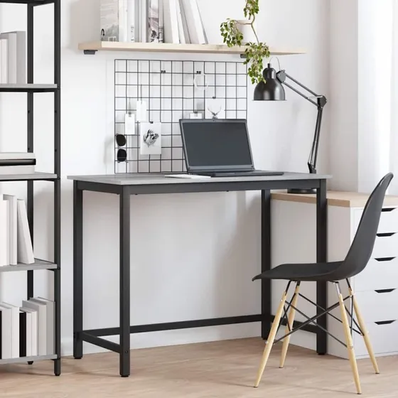 Skrivebord Sonoma Grå 80x50x76,5 cm – Stål & Ing. træ