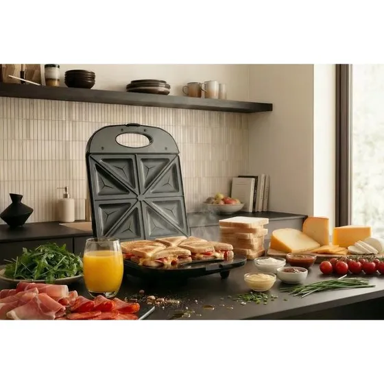 PROMIS STP25 XXL Sandwichmaskine til 4 toast - Sort