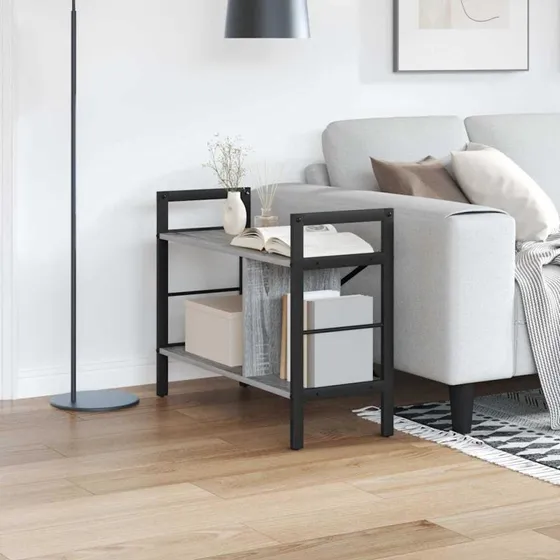 Industriel bogreol Grå Sonoma 75x30x58,5 cm