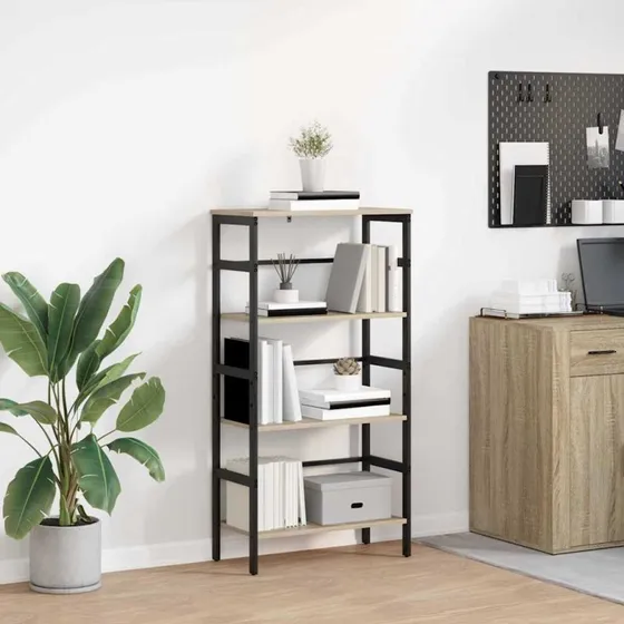 Bogreol Sonoma eg 60x29,5x115 cm – Industriel stil