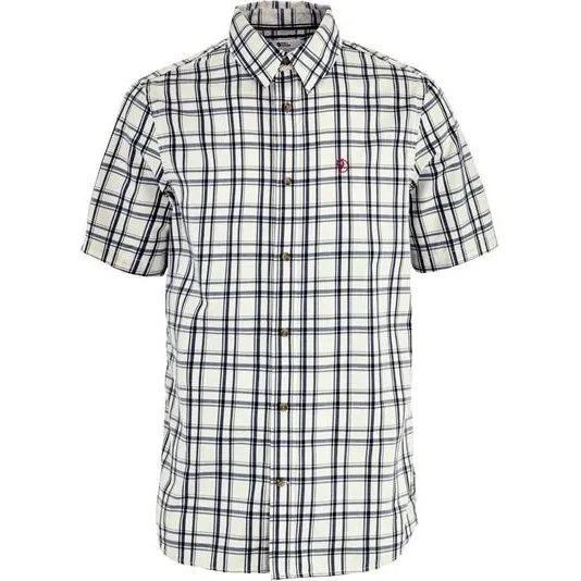 Fjällräven Övik Lite Shirt SS Herre - Chalk White/Dark Navy