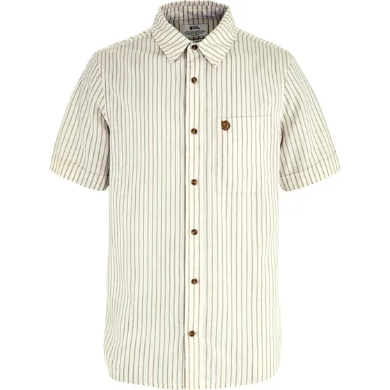Fjällräven Övik Travel Shirt SS - Chalk White/Sand Stone, S