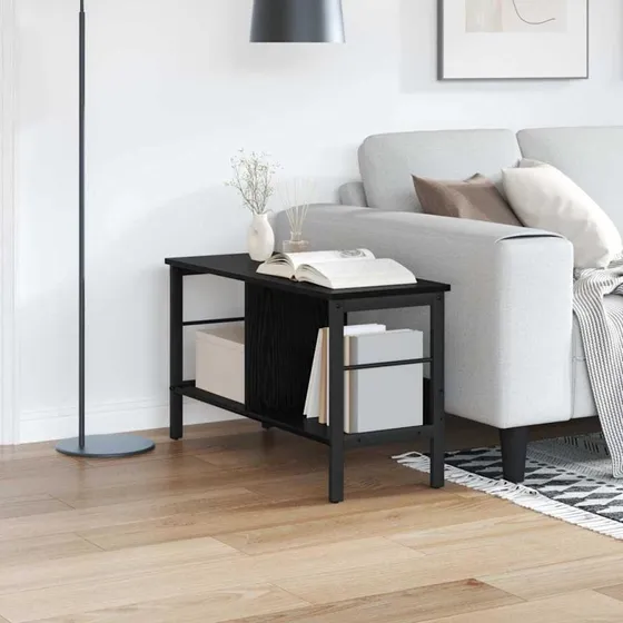 Bogreol i sort eg 82x32x47 cm – industrielt design