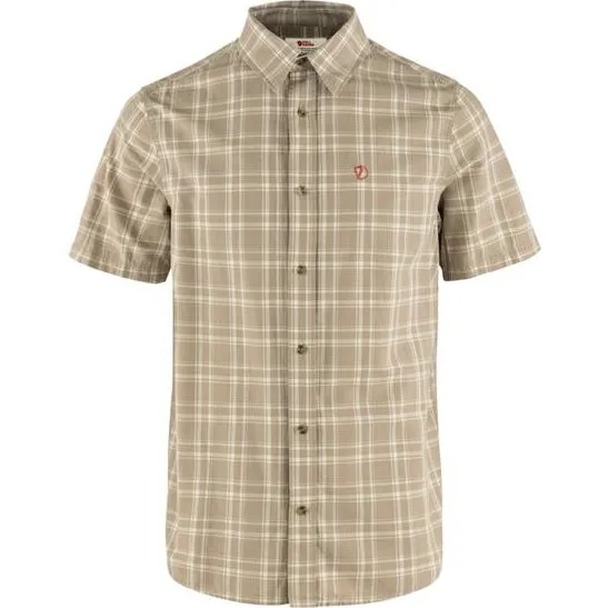 Fjällräven Övik Lite Shirt S/S Herre - Fossil / Chalk Rose