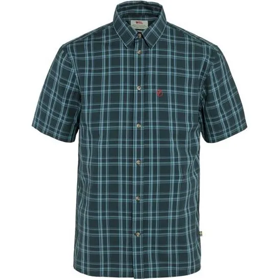 Fjällräven Övik Lite Shirt S/S Herre - Dark Navy / Dawn Blue