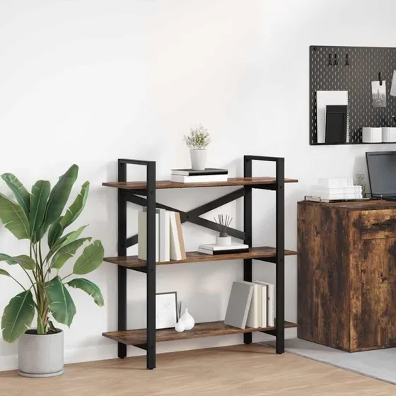 Industribogreol i røget eg 100 x 33,5 x 102 cm