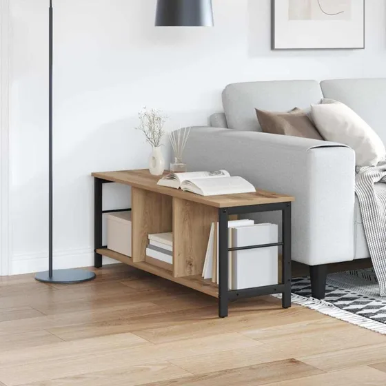 Artisan bogreol i egetræ 102 x 32 x 40,5 cm