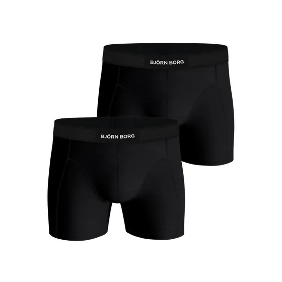 Björn Borg Premium Cotton Stretch Boxer 2-pak, Sort, XL