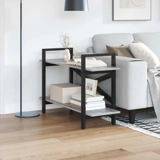 Bogreol Grå Sonoma 100x33,5x64 cm – Industriel