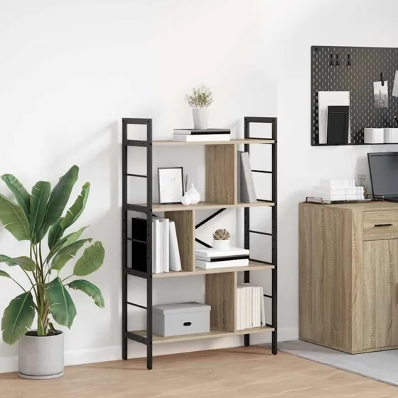 Bogreol Sonoma eg 75x30x123,5 cm - Industriel