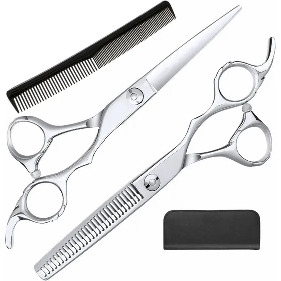 Professionel frisør- og udtyndingssaks deluxe 4 dele