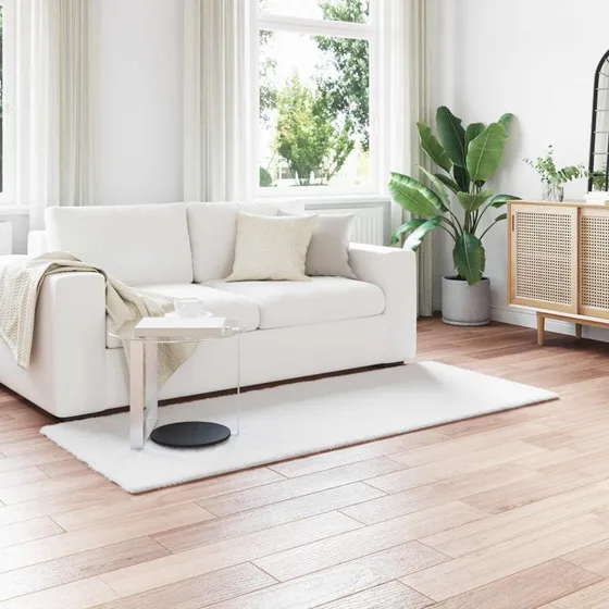 Faux kaninpels tæppe Olite 100x200 cm – hvid polyester