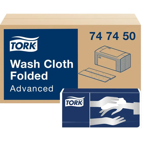 Tork Advanced Vaskeklude, 19x25 cm, Hvid, 80 stk.