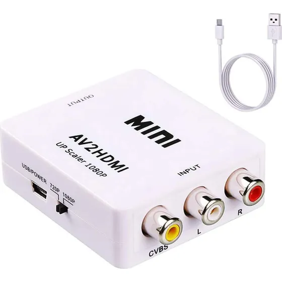 Komposit RCA CVBS AV til HDMI Converter Adapter (720p/1080p)