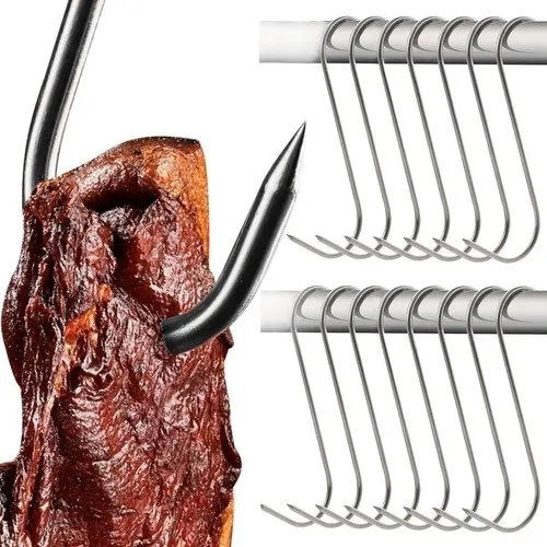 15-pak Røgkroge i rustfrit stål - 15 cm