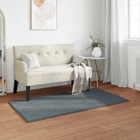 Faux kaninpels tæppe Olite 80x150 cm – Antracit