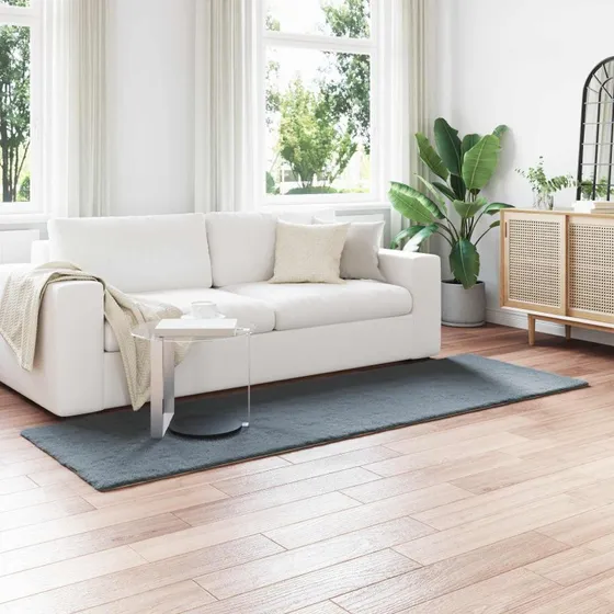 Faux kaninpels tæppe Olite 80x250 cm – Antracit