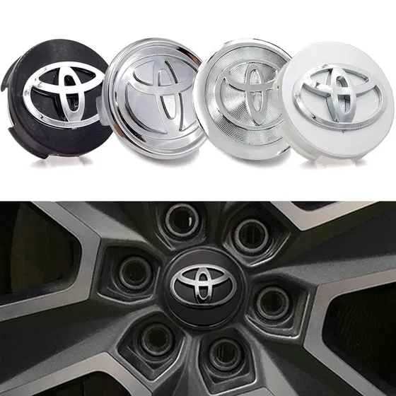 Toyota Centerkapsler til fælge - 4-pak - 62mm - Silver Matt