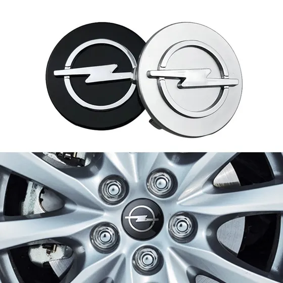 Opel Centerkapsler til fælge - 4-pak - 64mm - Svart