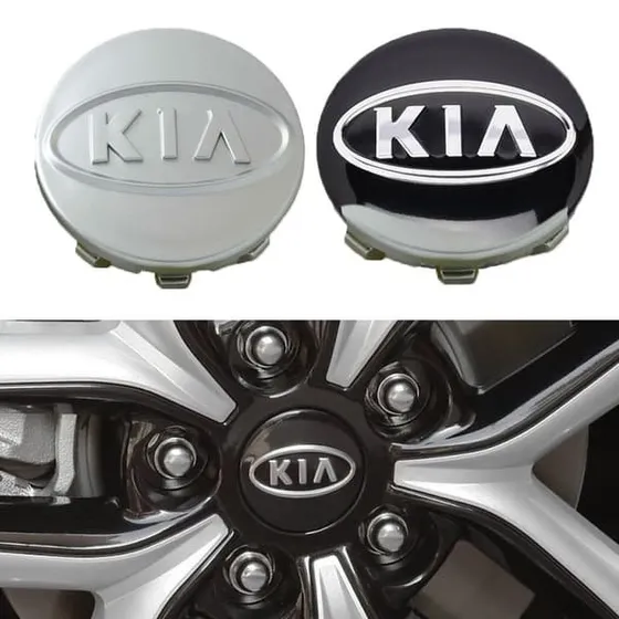 Kia Centerkapsler til fælge - 4-pak - Sort 58 mm
