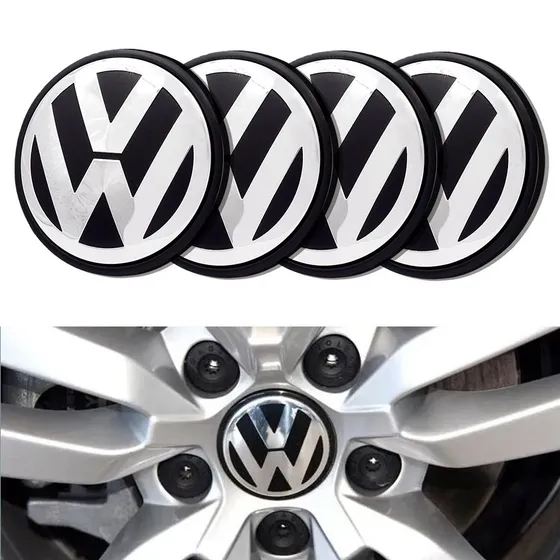 Volkswagen VW Centerkapsler Selvklæbende - 4-pak - 65 mm