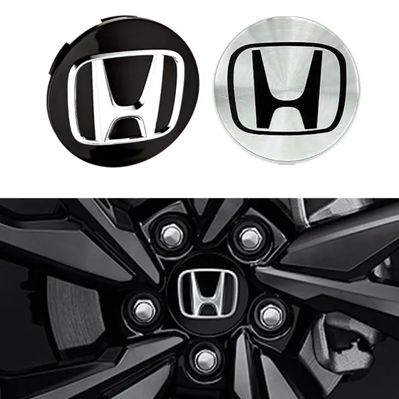 Honda Centerkapsler til fælge - 4-pak - 69mm - Sort